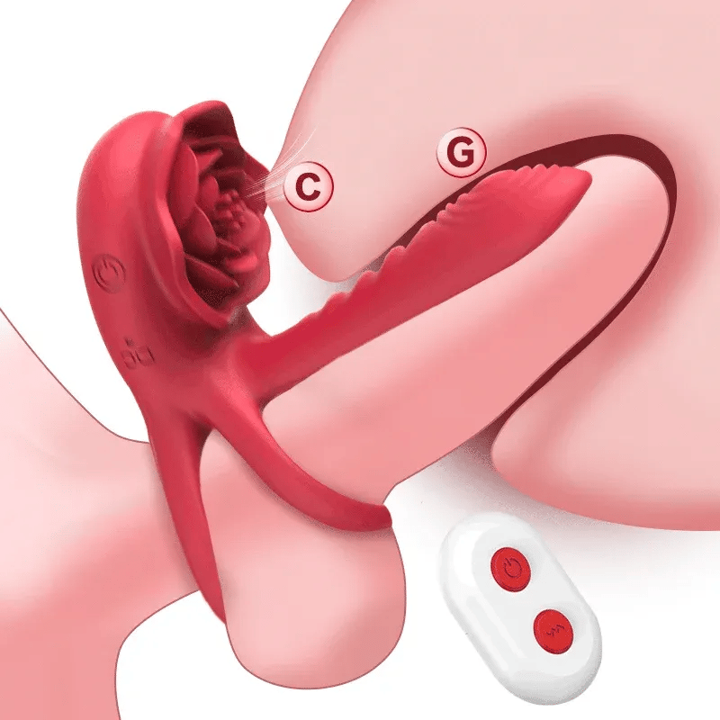 🔥2025 BloomVibe 15° Curve Boost Cock Ring – 4-in-1 Couple Toy with Remote Control