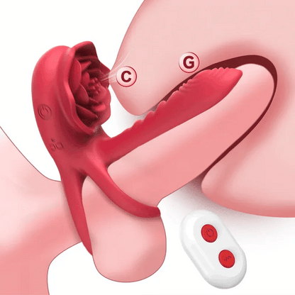 🔥2025 BloomVibe 15° Curve Boost Cock Ring – 4-in-1 Couple Toy with Remote Control