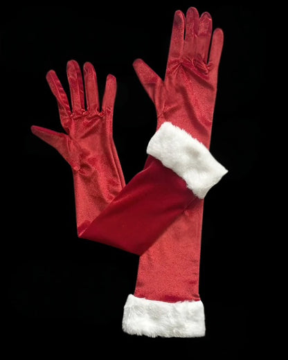 Christmas Glam Long Gloves