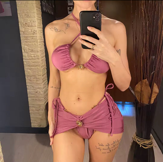 3-Piece Rosé Affair Bikini