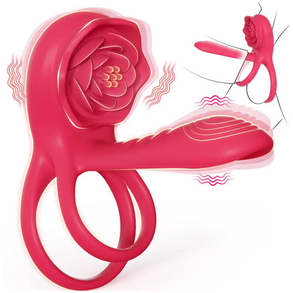 🔥2025 BloomVibe 15° Curve Boost Cock Ring – 4-in-1 Couple Toy with Remote Control
