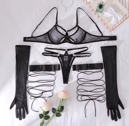 Black Enigma Lingerie Set