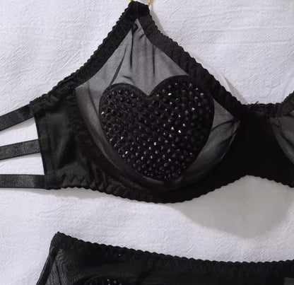 Diamond Heart Lingerie Set